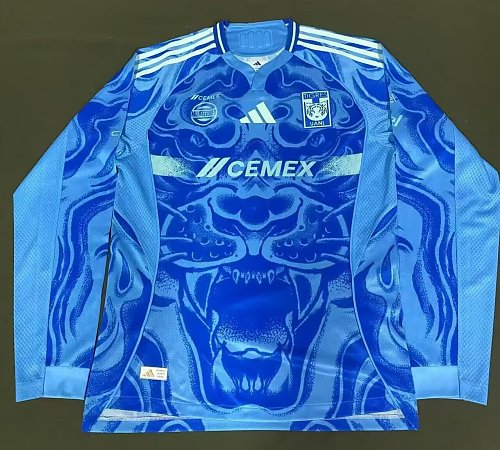 Azul Tigres Versión Jugador Manga Larga