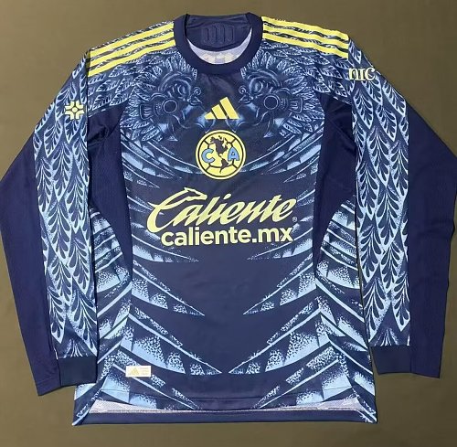 Azul América Versión Jugador Manga Larga