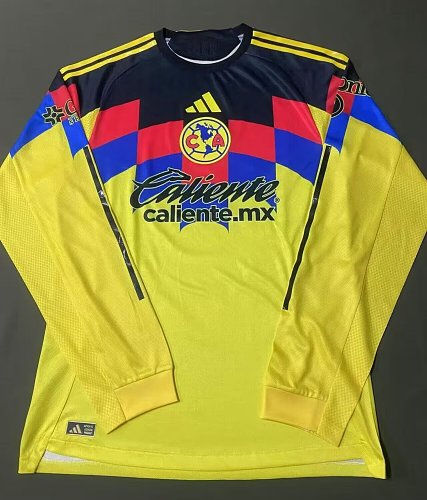 Amarillo América Versión Jugador Manga Larga