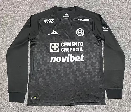 Negro Cruz Azul Tercer Uniforme Versión Jugador Manga Larga