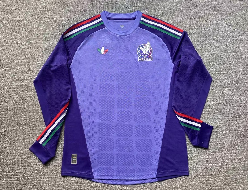 26 Morado México Portero Jugador Manga Larga