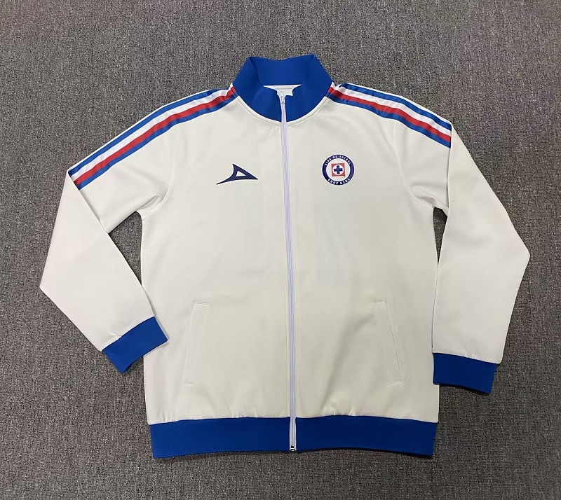 26 Cruz Azul Blanco Chaqueta cierre largo