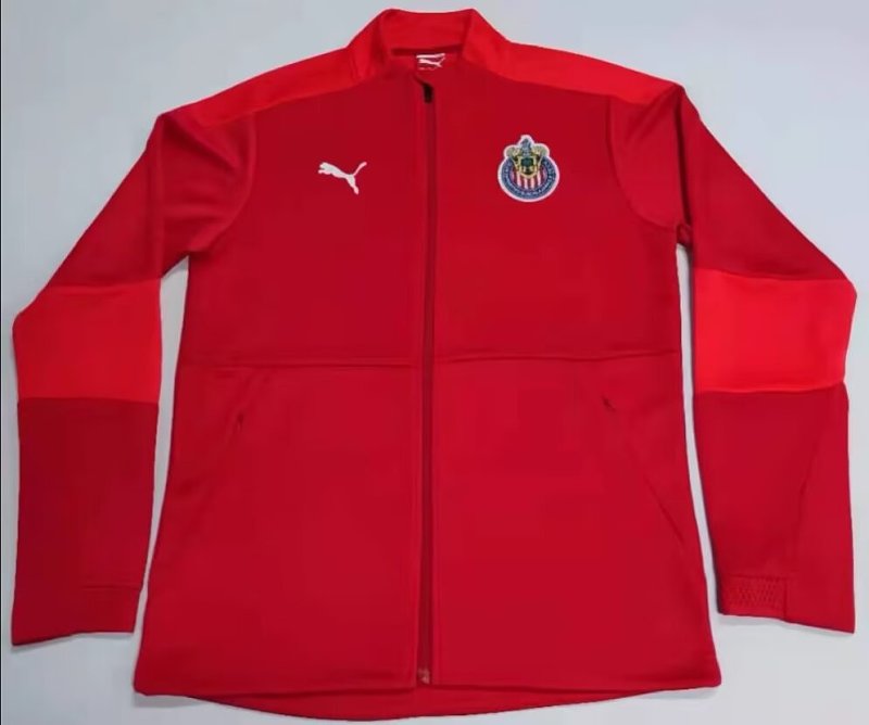 Rojo Chivas Chaqueta cierre largo