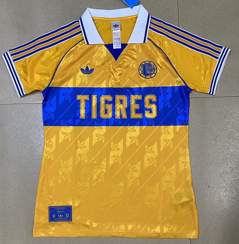 25 Amarillo Tigres Retro Conmemorativo Jugador Mujer